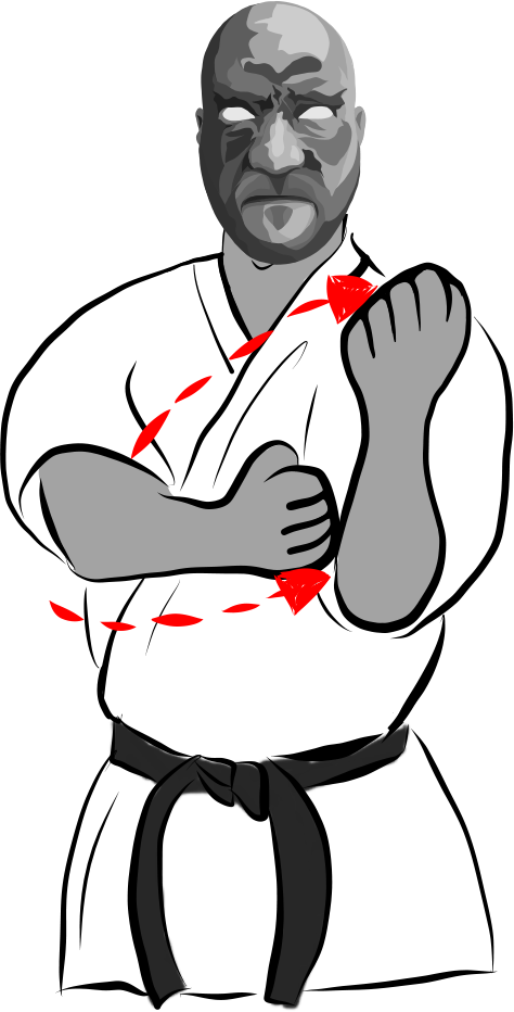 Hiji sasae uke (Elbow Supporting Block)